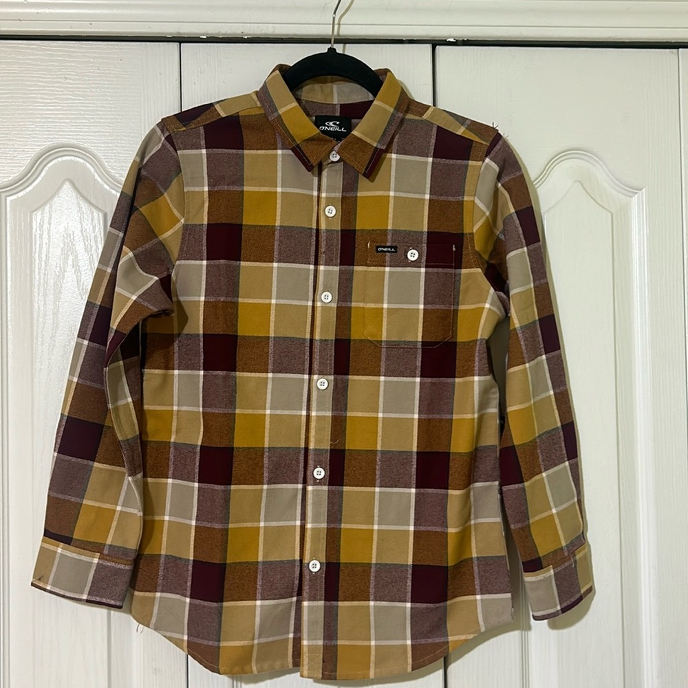 O’Neill BOY'S WINSLOW PLAID SHIRT. NWT